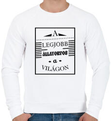 printfashion A legjobb állatorvos - Férfi pulóver - Fehér (7226113)