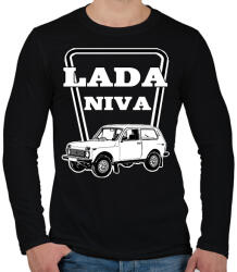 printfashion lada niva - Férfi hosszú ujjú póló - Fekete (11423956)