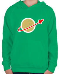 printfashion LEGO Space - Gyerek kapucnis pulóver - Zöld (1149705)