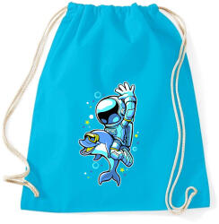 printfashion Űrhajós és a delfin - Sportzsák, Tornazsák - Surf blue (9427361)