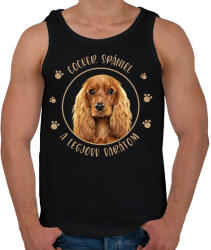printfashion Cocker spániel - Legjobb barát - Férfi atléta - Fekete (7175322)