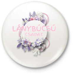 printfashion Lánybúcsú csapat - Kitűző, hűtőmágnes - Fehér (5321233)