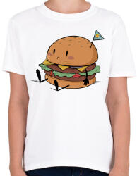 printfashion Szomorú hamburger - Gyerek póló - Fehér (15569635)
