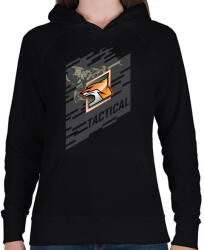 printfashion Fox Special - Női kapucnis pulóver - Fekete (862643)