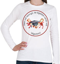 printfashion Nem volt könnyű, de legalább nehéz volt - Női hosszú ujjú póló - Fehér (6339898)