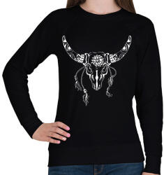 printfashion bull skull - Női pulóver - Fekete (9007430)