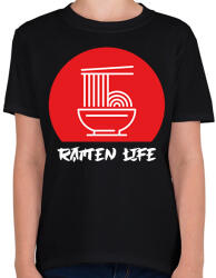 printfashion Ramen life - Gyerek póló - Fekete (13360750)