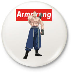 printfashion Armstrong - Kitűző, hűtőmágnes - Fehér (5417724)