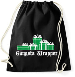 printfashion Gangsta wrapper - Sportzsák, Tornazsák - Fekete (1983449)