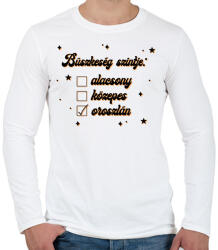 printfashion Büszkeség szintje - Férfi hosszú ujjú póló - Fehér (8523127)