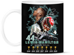 printfashion Lewis Hamilton Forma 1 bajnoki címek - Bögre - Fekete (13283353)