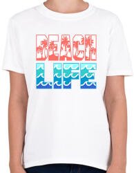 printfashion Beach Life - Gyerek póló - Fehér (1315216)