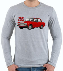 printfashion Lada 1500 - Férfi hosszú ujjú póló - Sport szürke (7040136)