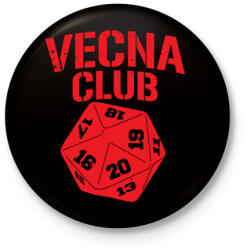 printfashion Vecna Club - Kitűző, hűtőmágnes - Fekete (7477323)