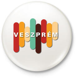 printfashion Veszprém - Színes - Kitűző, hűtőmágnes - Fehér (7139315)