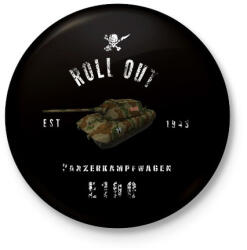 printfashion ROLLE OUT E100 - Kitűző, hűtőmágnes - Fekete (3099513)