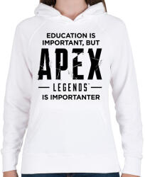 printfashion Apex Is Importanter (Black) - Női kapucnis pulóver - Fehér (1257692)
