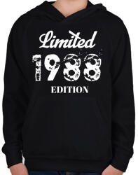 printfashion 1988 - Gyerek kapucnis pulóver - Fekete (4557218)