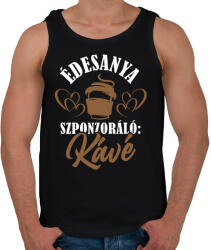 printfashion Anya és a kávé - Férfi atléta - Fekete (4693209)