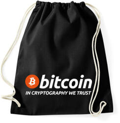 printfashion Bitcoin - Sportzsák, Tornazsák - Fekete (411813)