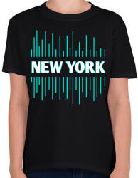 printfashion New York - Gyerek póló - Fekete (4387995)