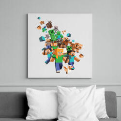 printfashion Minecraft karakterek - Vászonkép - Fehér (12705623)