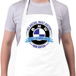 printfashion Egy jó BMW-vel nem bírtok - Kötény - Fehér (4911670)