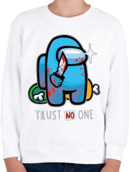 printfashion Among us trust no one - Gyerek pulóver - Fehér (4128985)