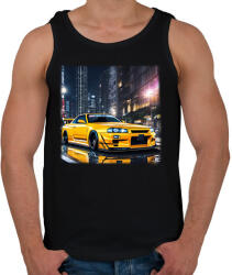 printfashion skyline - Férfi atléta - Fekete (15163895)