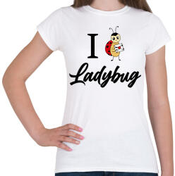 printfashion I love Ladybug - Női póló - Fehér (15956498)