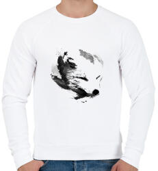 printfashion White fox - Férfi pulóver - Fehér (241747)
