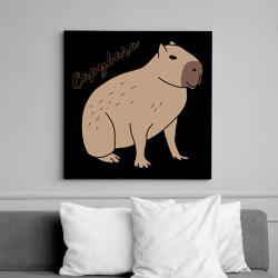 printfashion Capybara - Vászonkép - Fekete (13585532)