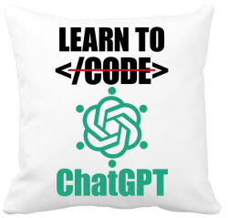 printfashion Learn to ChatGPT - Párnahuzat, Díszpárnahuzat - Fehér (14583916)