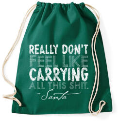printfashion Karácsonyi ajándék - Sportzsák, Tornazsák - Sötétzöld (47304)