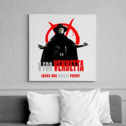 printfashion V for Vendetta 2 - Vászonkép - Fehér (6631974)