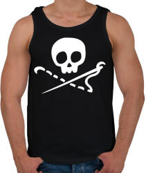 printfashion Varró koponya - Férfi atléta - Fekete (1028165)