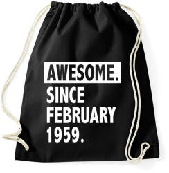 printfashion Csodálatos 1959 február óta - Sportzsák, Tornazsák - Fekete (1154944)
