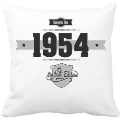 printfashion born-in-1954-(dark&lightgrey) - Párnahuzat, Díszpárnahuzat - Fehér (469404)