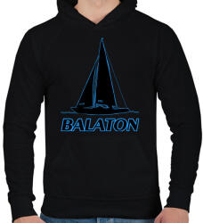 printfashion balaton - Férfi kapucnis pulóver - Fekete (7270966)