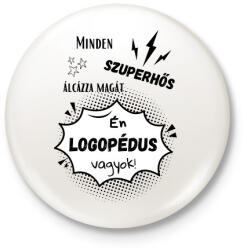 printfashion Logopédus - Kitűző, hűtőmágnes - Fehér (14634295)