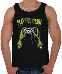 printfashion Játssz a halálig - Férfi atléta - Fekete (806944)