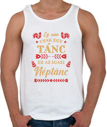 printfashion Igazi néptánc - Férfi atléta - Fehér (7419442)