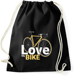 printfashion Love my Bike - Sportzsák, Tornazsák - Fekete (2253250)