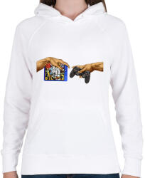 printfashion Michelangelo Gta5 - Női kapucnis pulóver - Fehér (2053581)