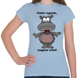 printfashion Csini vagyok - Női póló - Világoskék (13901251)
