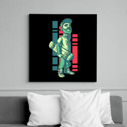 printfashion gördeszka - Vászonkép - Fekete (6645025)