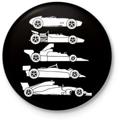 printfashion Forma 1 fejlődés - Kitűző, hűtőmágnes - Fekete (11968479)