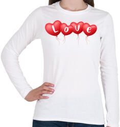 printfashion Love lufik - Női hosszú ujjú póló - Fehér (11885204)