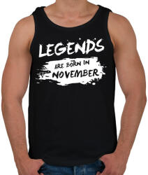 printfashion A legendák novemberben születtek - Férfi atléta - Fekete (413519)