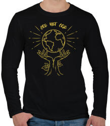 printfashion Eco not Ego - Férfi hosszú ujjú póló - Fekete (7323782)